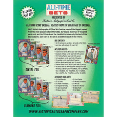 2025 Historic Autographs All Time Sets Baseball Box