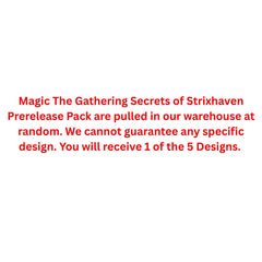 Magic The Gathering Secrets of Strixhaven Prerelease Pack