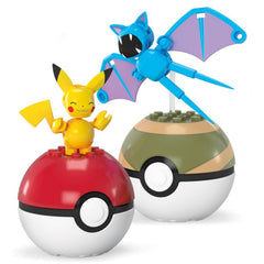 Mega Construx Pokemon Poke Ball Collection Pikachu & Zubat