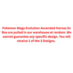 Pokemon Mega Evolution Ascended Heroes Ex Box (Mega Meganium, Mega Emboar or Mega Feraligatr)