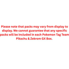 Pokemon Tag Team Pikachu & Zekrom GX Box