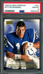 1998 Fleer Skybox Premium Peyton Manning Rookie PSA 8 Colts