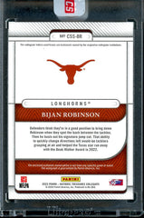 2023 Panini National Treasures Collegiate Bijan Robinson Rookie Silhouettes RPA /99 Texas