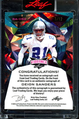 2023 Leaf Vibrance Deion Sanders Auto /12 Cowboys