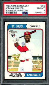 2023 Topps Heritage Jordan Walker Rookie SP Variation PSA 8 Cardinals
