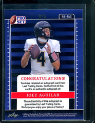 2023 Leaf Pro Set Metal Joey Aguilar Rookie Auto Green /5
