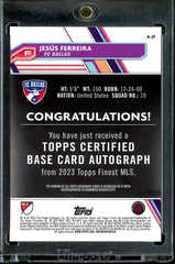 2023 Topps Finest MLS Jesus Ferreira Superfractor Auto 1/1 FC Dallas