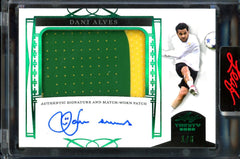 2022 Leaf Trinity Soccer Dani Alves Patch Auto Green /8