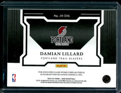 2022/23 Panini Noir Damian Lillard Jumbo Materials Patch /99 Trail Blazers
