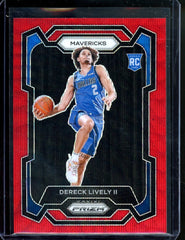 2023/24 Panini Prizm Dereck Lively II Rookie Red Wave Mavericks