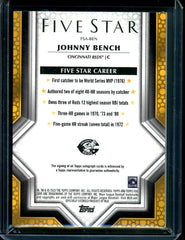 2023 Topps Five Star Johnny Bench Auto /75 Reds