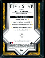 2023 Topps Five Star Will Benson Rookie Auto Reds