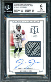 2019 Panini National Treasures Josh Jacobs Rookie Glove RPA /25 BGS 9 Raiders