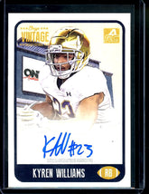 2021 Onyx Vintage Kyren Williams Blue Auto Notre Dame