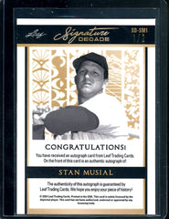 2023 Leaf Sports Heroes Stan Musial Auto Purple /2 Cardinals