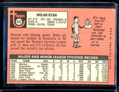 1969 Topps Nolan Ryan #533 Mets 2