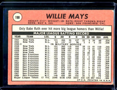 1969 Topps Willie Mays #190 Giants