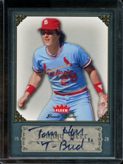 2006 Fleer Tommy Herr Greats Of The Game "T-Bud" Auto Cardinals