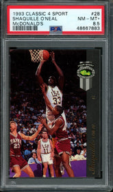 1993 Classic 4 Sport Shaquille O'Neal McDonald's PSA 8.5 Tigers