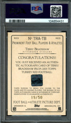 2005 Topps Turkey Red Terry Bradshaw Autograph Red /50 PSA 8 Steelers