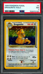1999 Pokemon Fossil Dragonite 4/62 Holo PSA 7