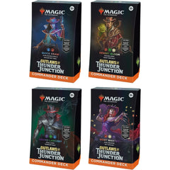 Magic The Gathering Outlaws of Thunder Junction Commander Deck Display (4 Decks)