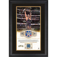Rhea Ripley WWE Fanatics Authentic Framed 10" x 18" WrestleMania 39 Collage with a Piece of Match-Used Canvas - Limited Edition of 250
