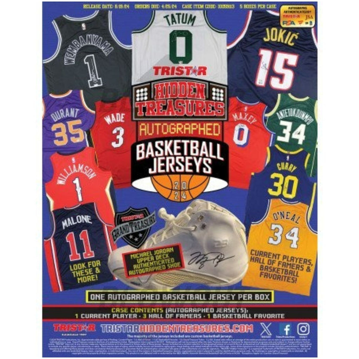 2024 Tristar Hidden Treasures Autographed Basketball Jersey Box