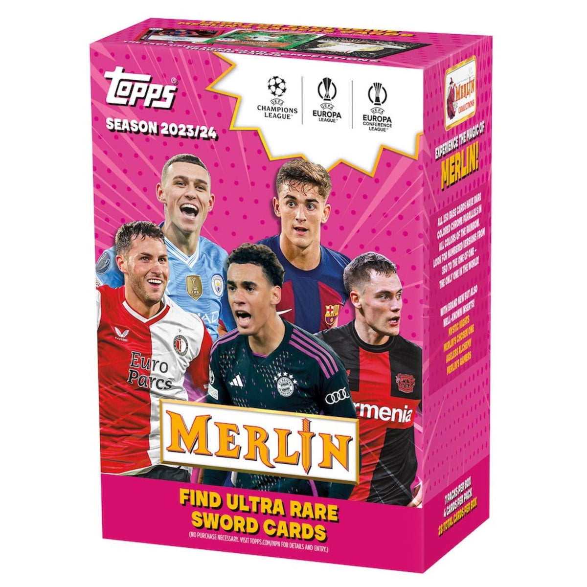 2023/24 Topps Merlin UEFA Club Competitions Soccer Blaster Box