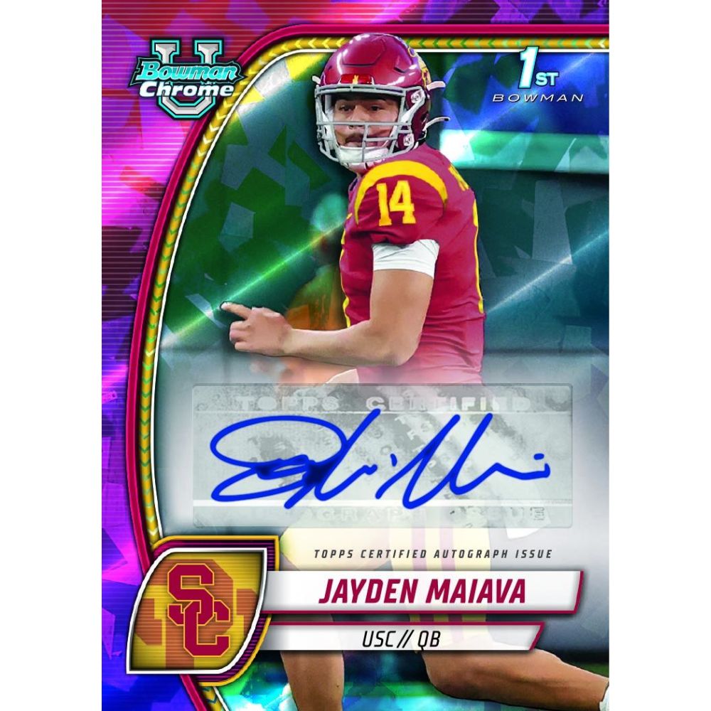 2024 Bowman University Chrome Football Sapphire Edition Box