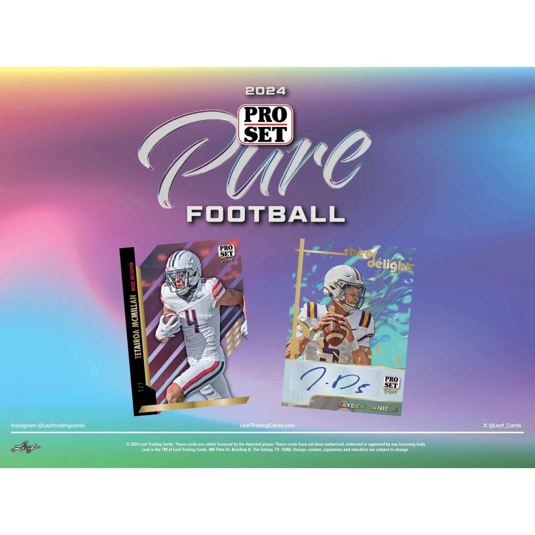 2024 Leaf Pro Set Pure Football Hobby Box