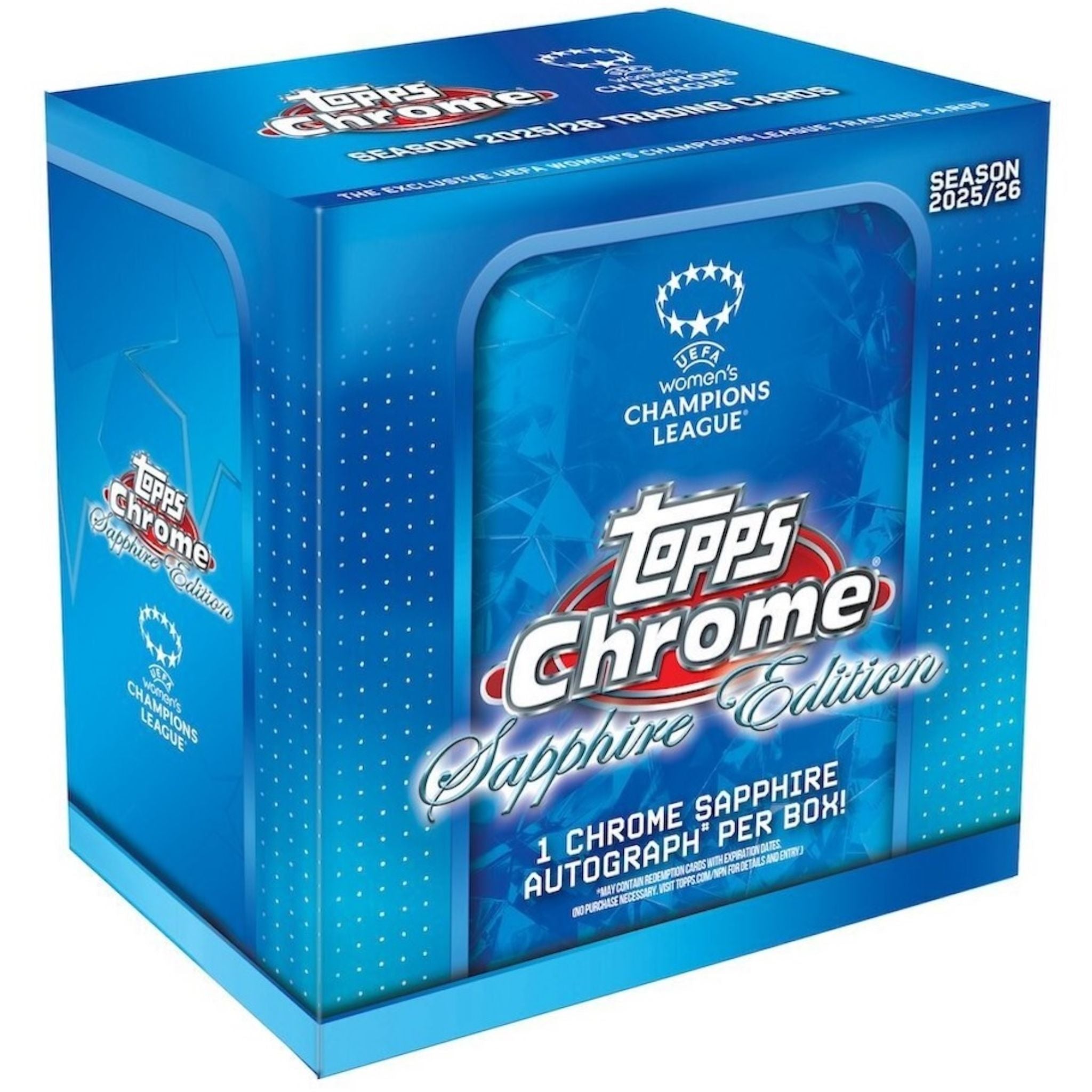 2025/26 Topps Chrome Sapphire UEFA Women's Champions League Soccer Box