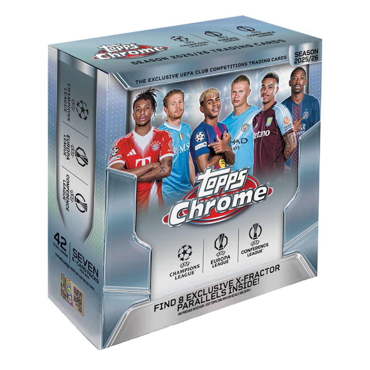 2025/26 Topps Chrome UEFA Club Competitions Soccer Mega Box