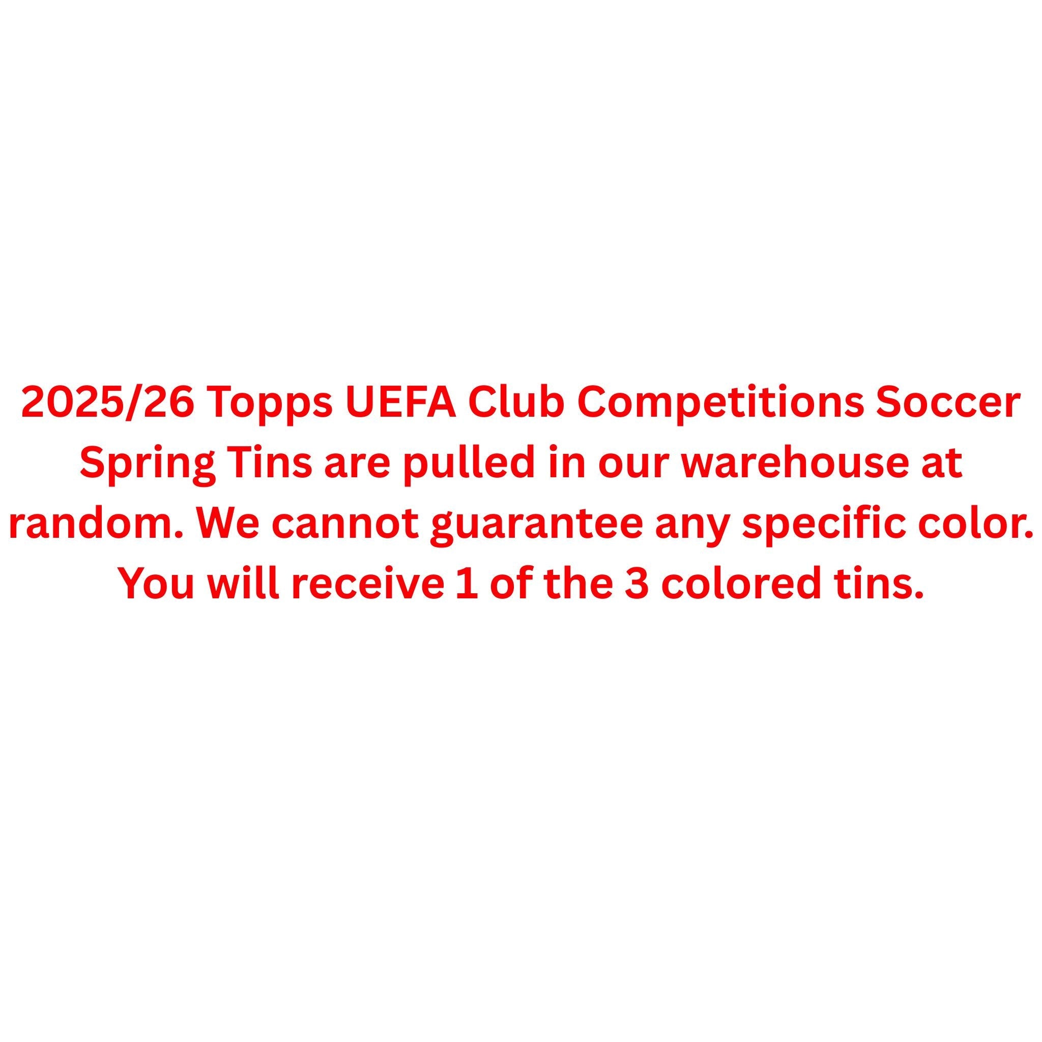 2025/26 Topps UEFA Club Competitions Soccer Spring Tin