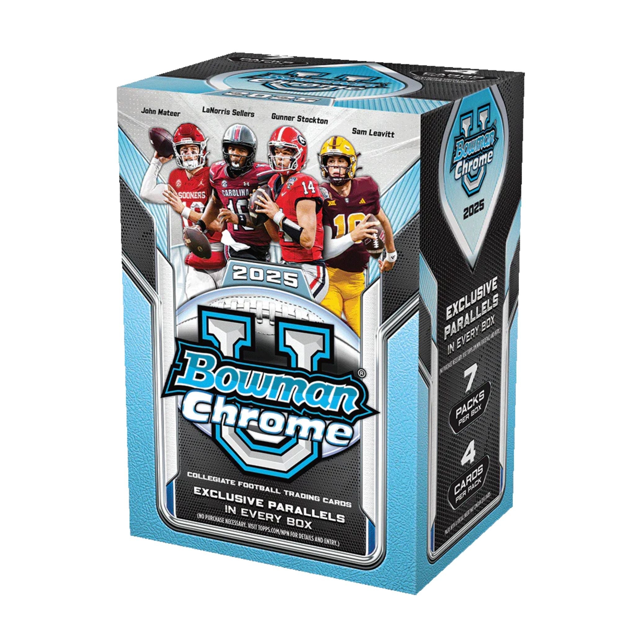 2025 Bowman University Chrome Football Blaster Box