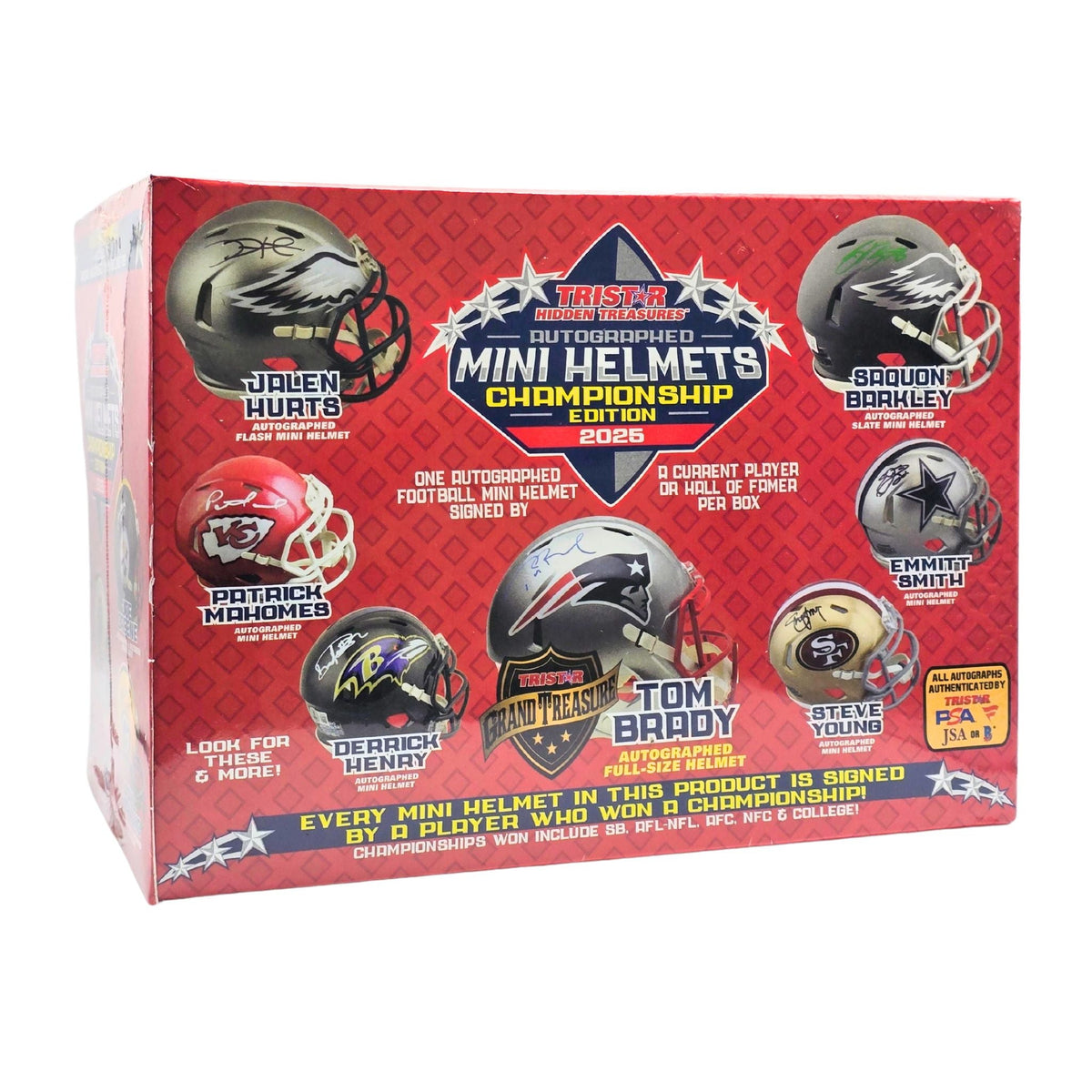 2025 Tristar Hidden Treasures Football Mini Helmet Championship Edition Box