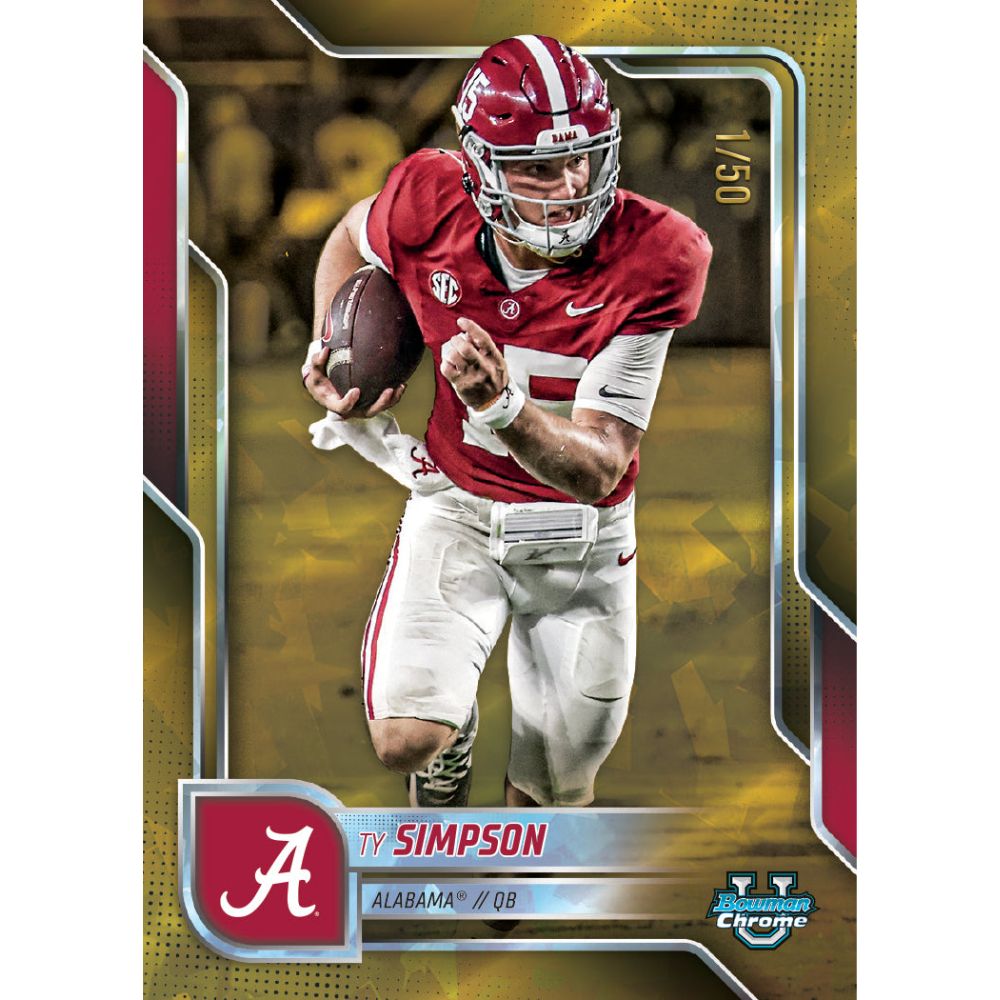 2025 Bowman Chrome University Football Sapphire Edition Box
