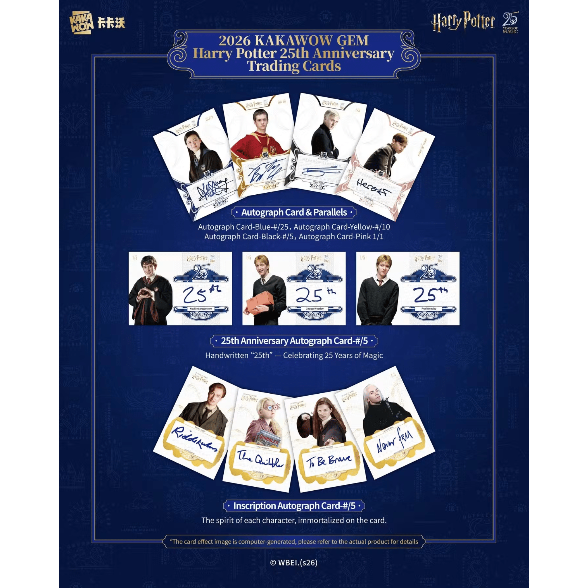 2026 Kakawow Gem Harry Potter 25th Anniversary Hobby Box