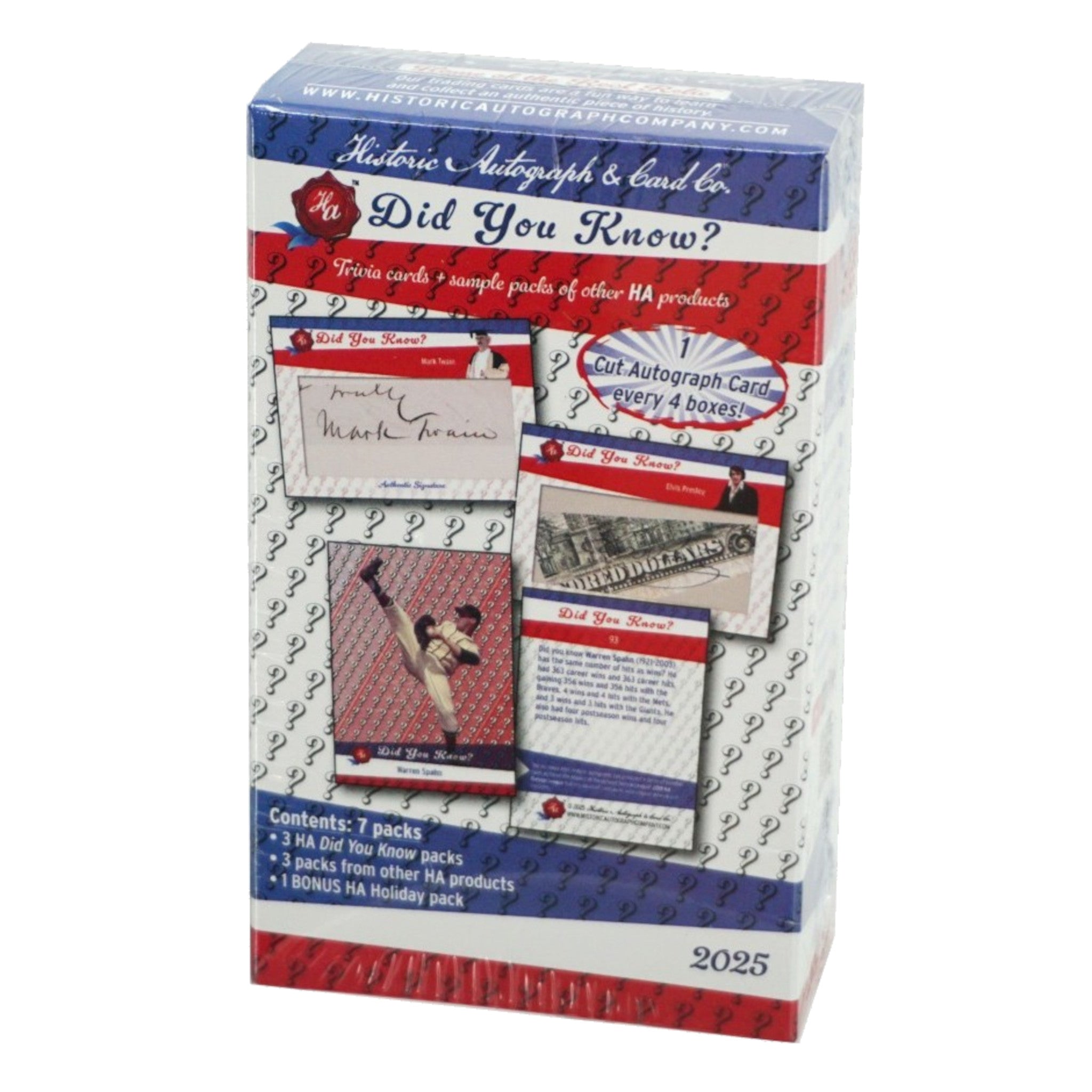 2025 Historic Autographs Did You Know? Hobby Box