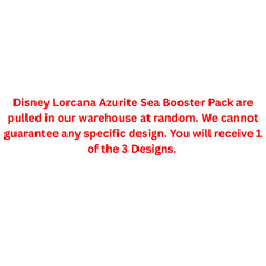 Disney Lorcana Azurite Sea Booster Pack