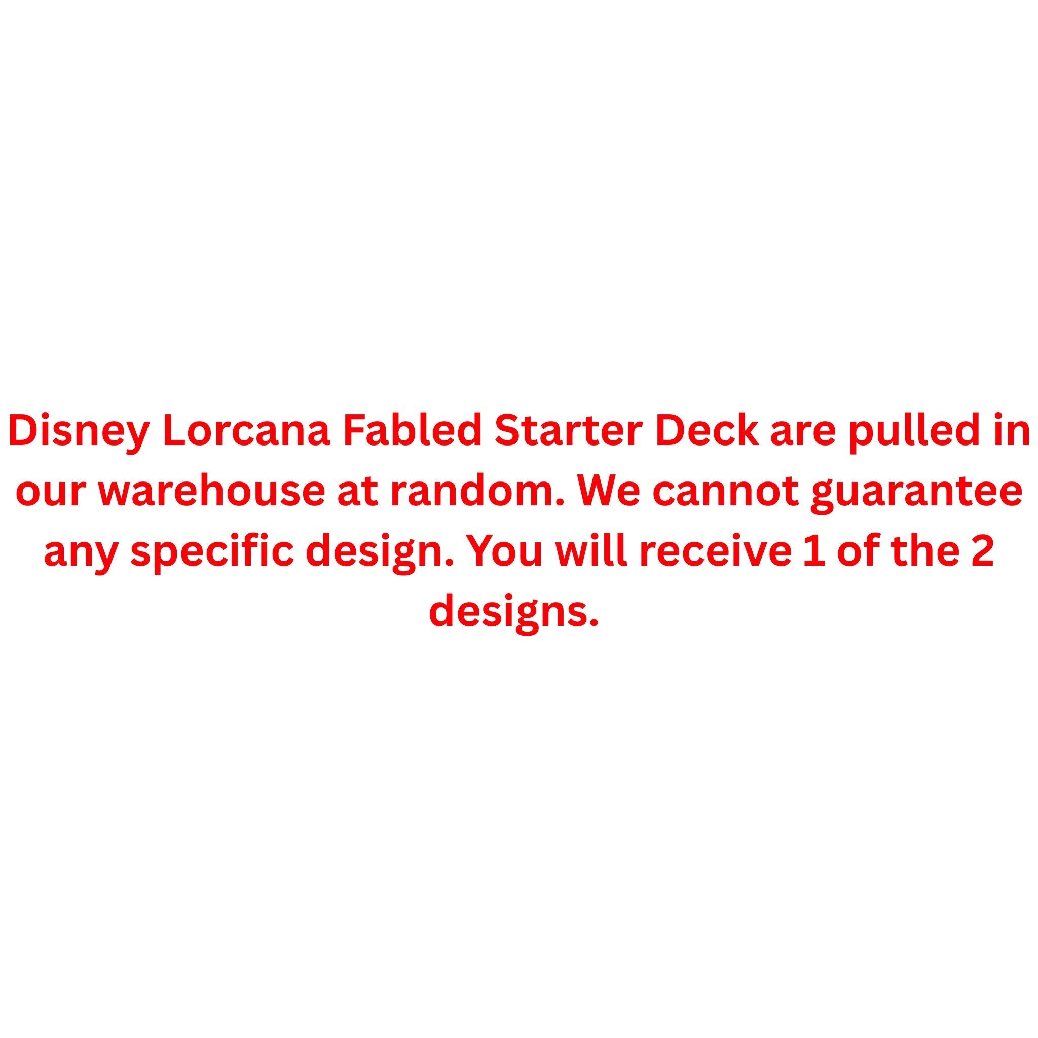 Disney Lorcana Fabled Starter Deck