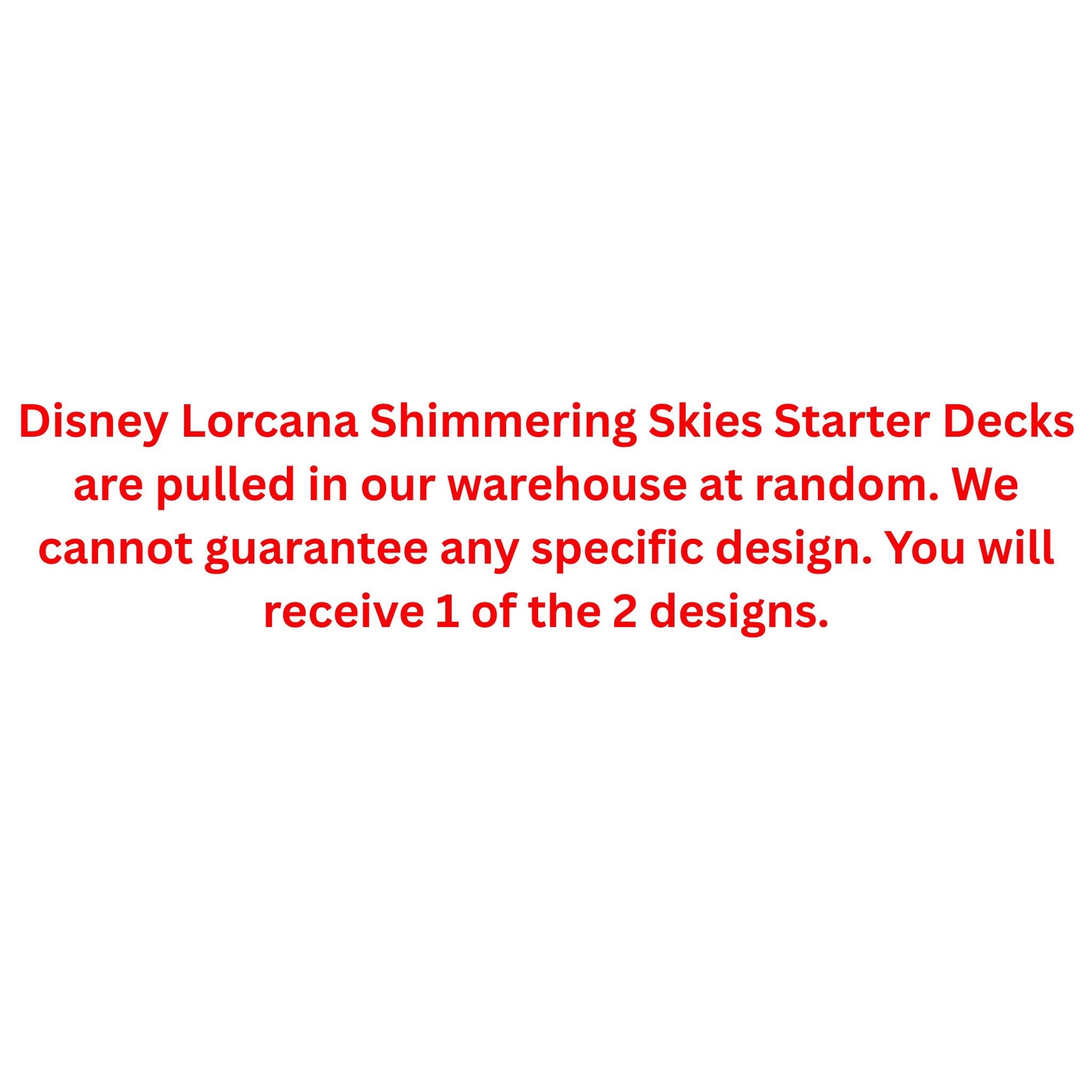 Disney Lorcana Shimmering Skies Starter Deck