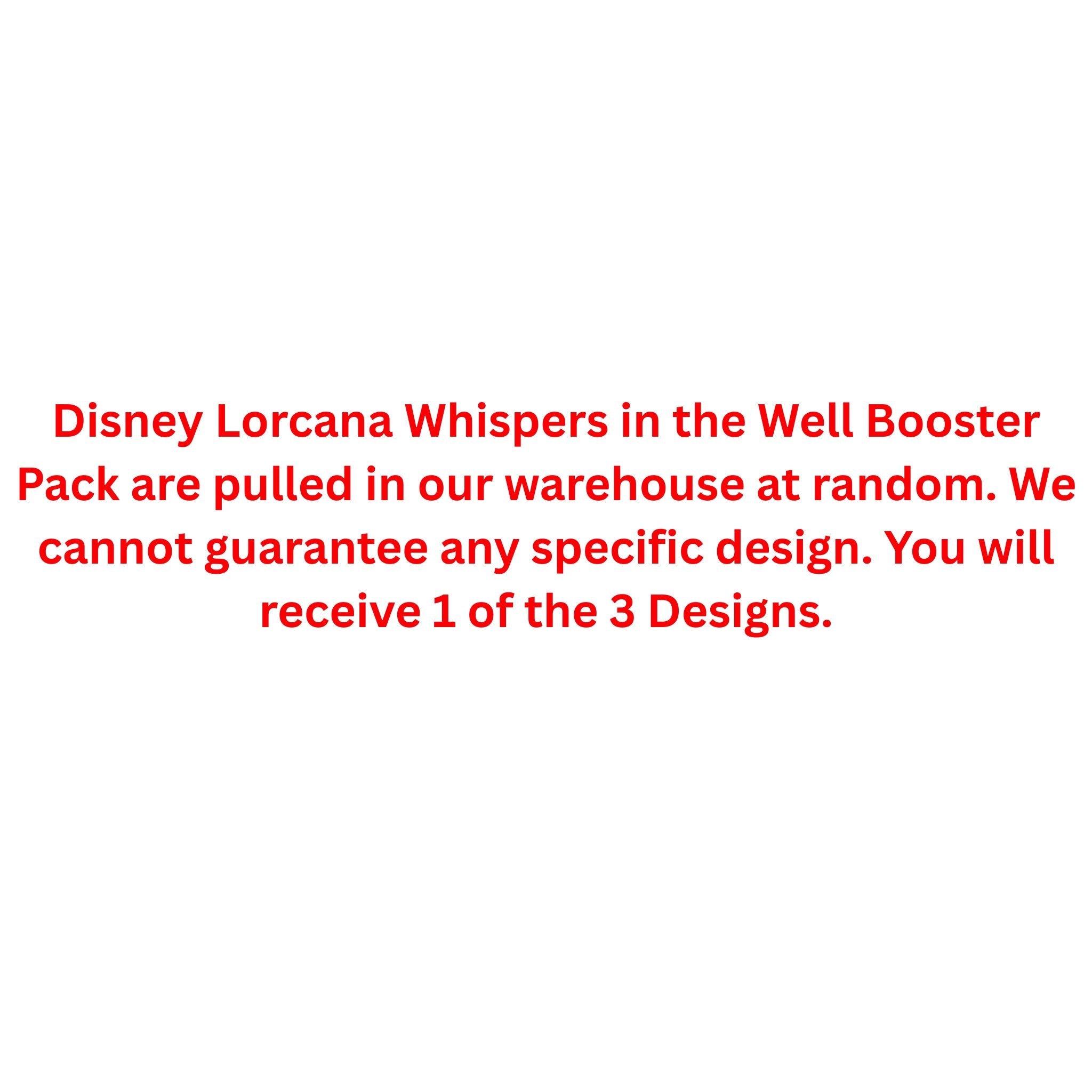 Disney Lorcana Whispers in the Well Booster Pack