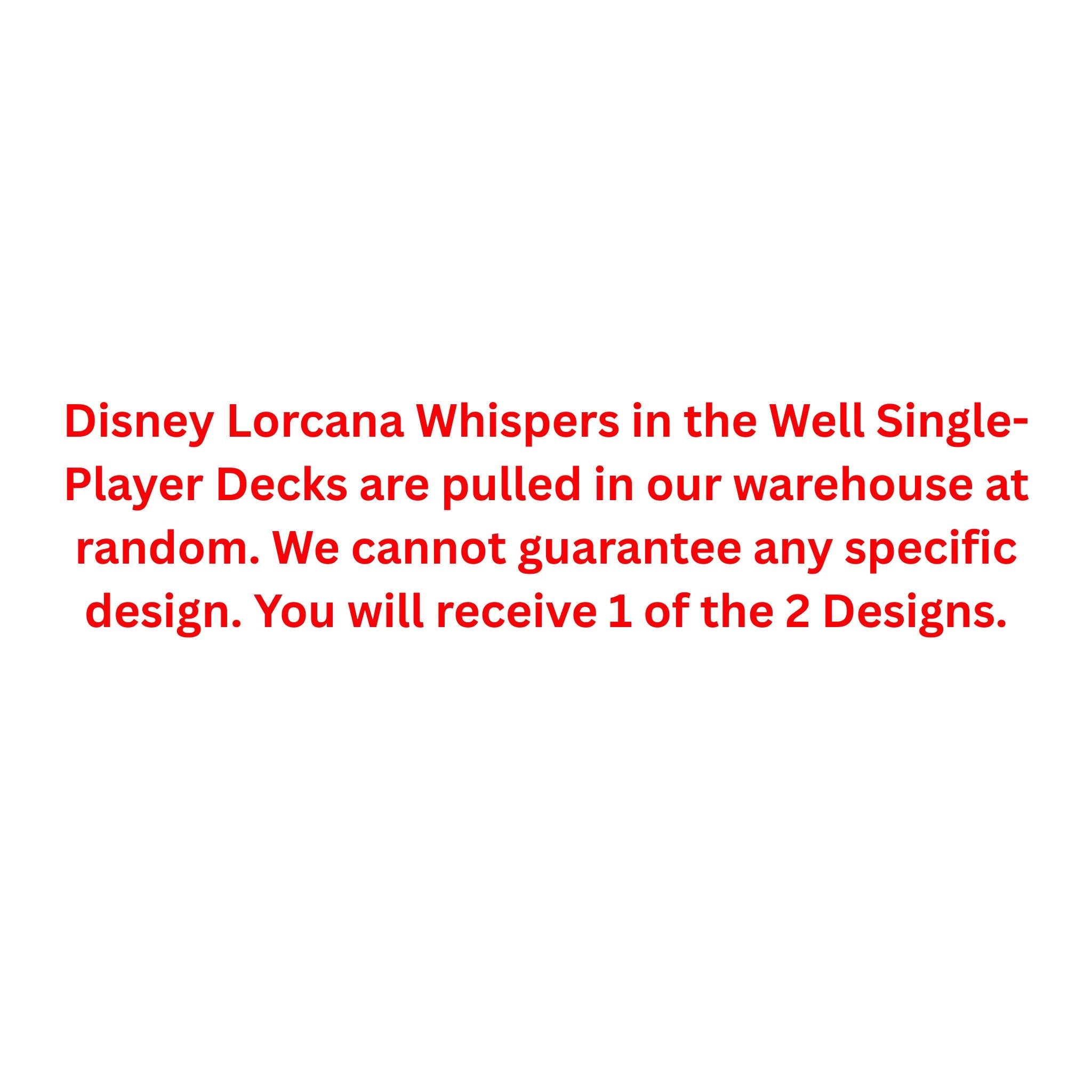 Disney Lorcana Whispers in the Well Single-Player Deck