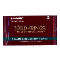 Magic The Gathering Lord of the Rings Tales of Middle-Earth Realms & Relics Box Topper