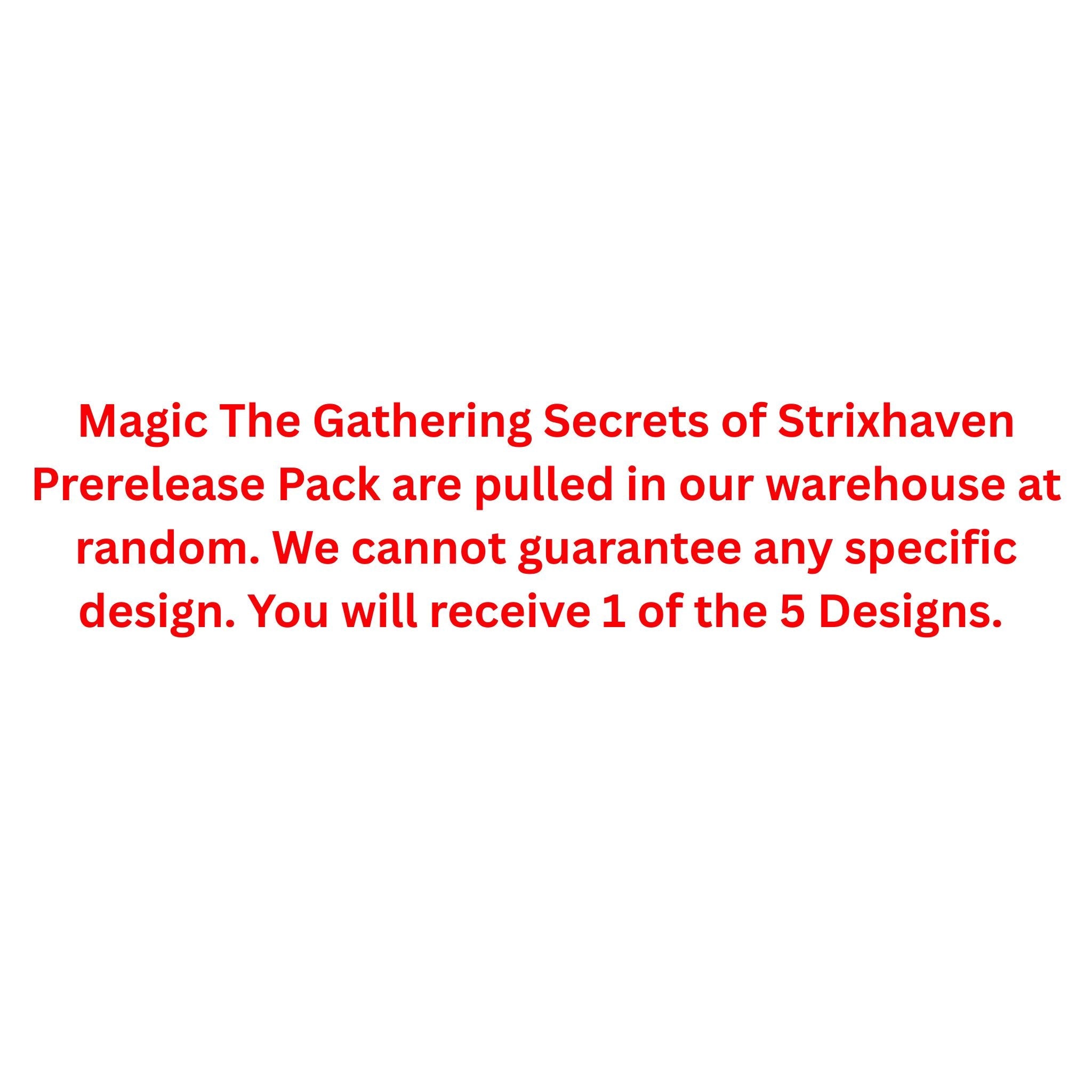 Magic The Gathering Secrets of Strixhaven Prerelease Pack
