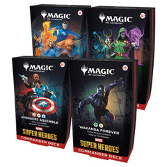 Magic The Gathering Universes Beyond Marvel Super Heroes Commander Deck Display (4 Decks)