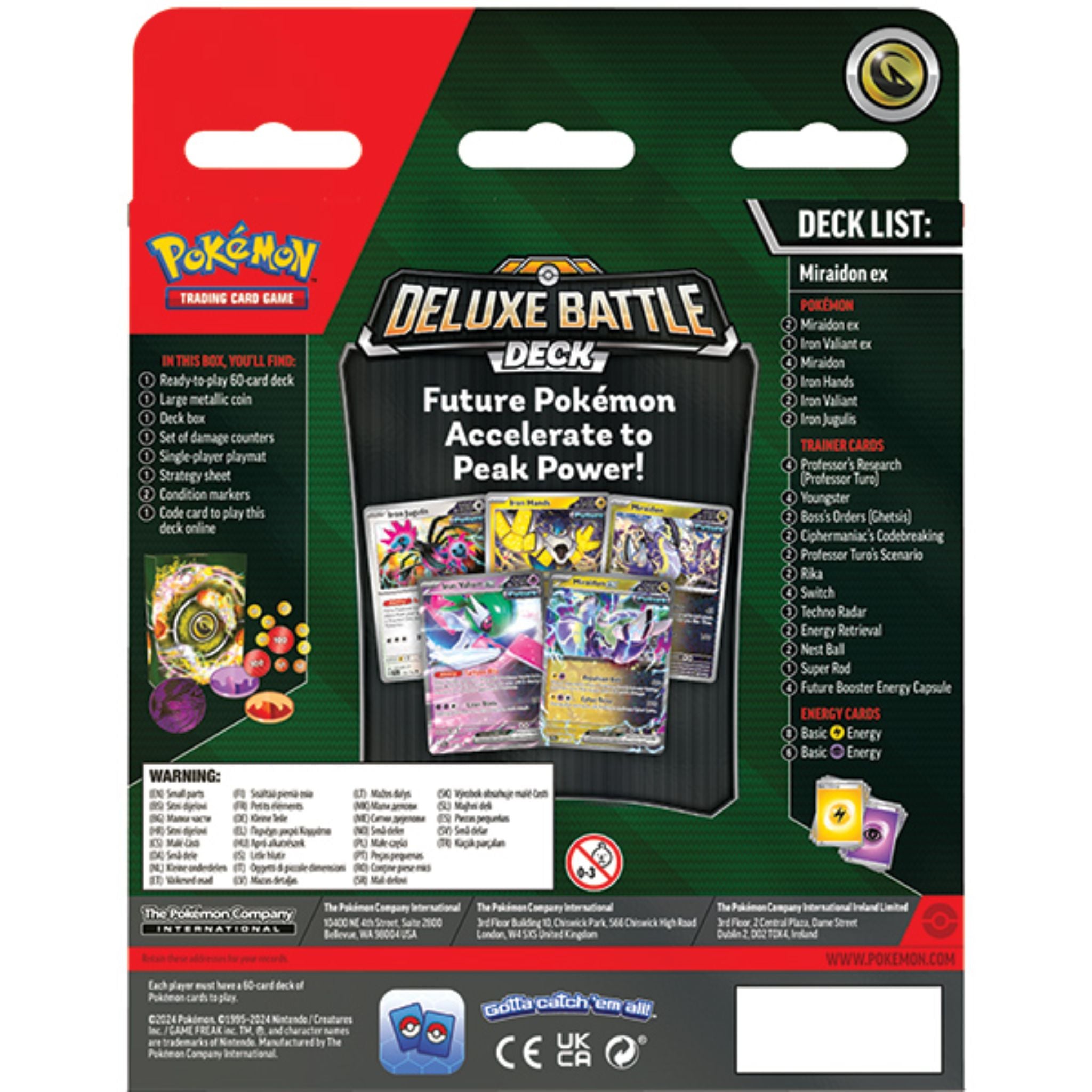 Pokemon Miraidon Ex Deluxe Battle Deck