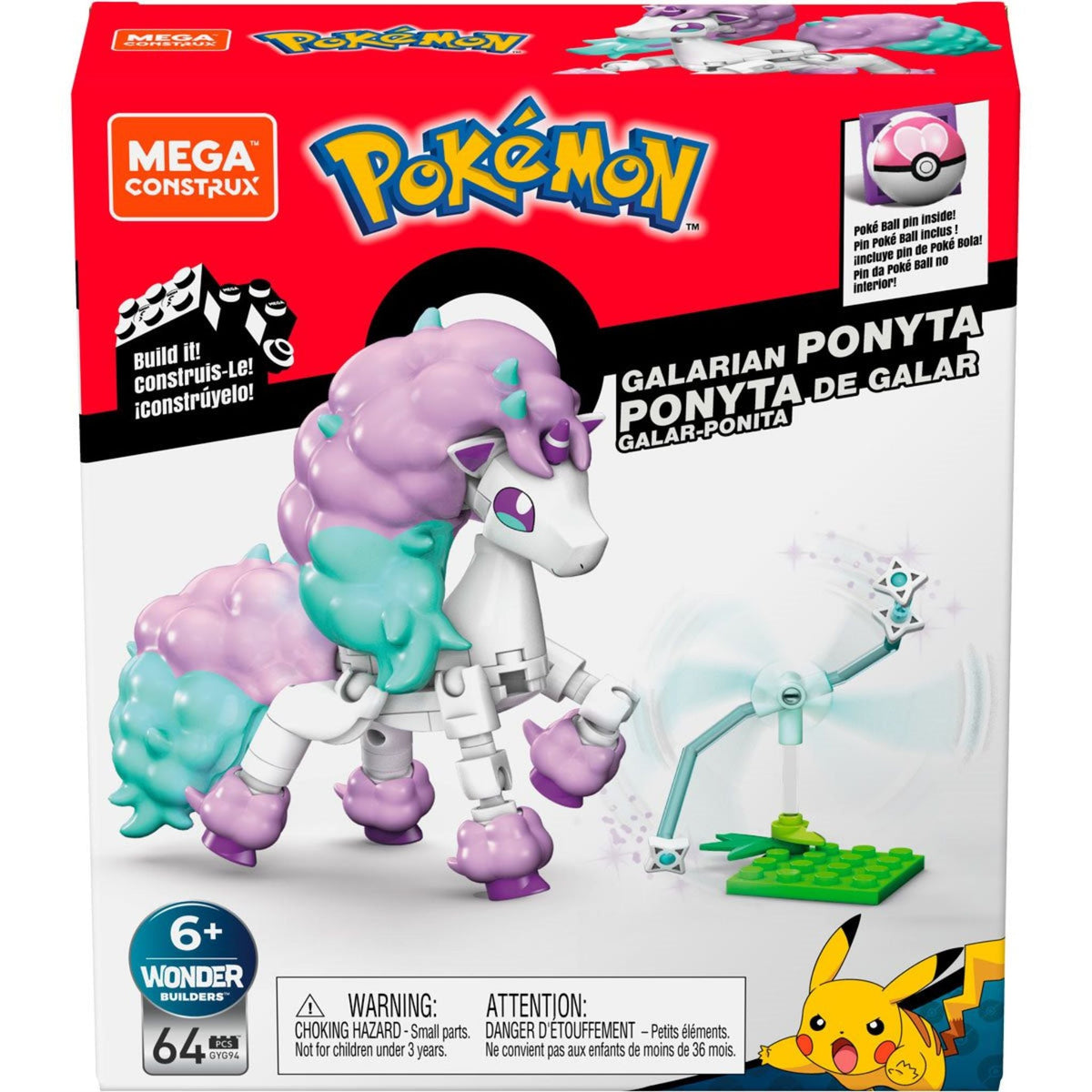 Mattel Mega Construx Pokemon Power Pack Galarian Ponyta