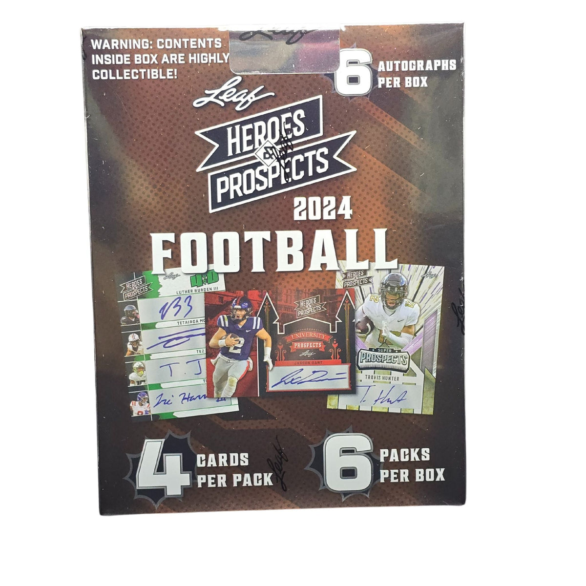 2024 Leaf Heroes & Prospects Football Hobby Box
